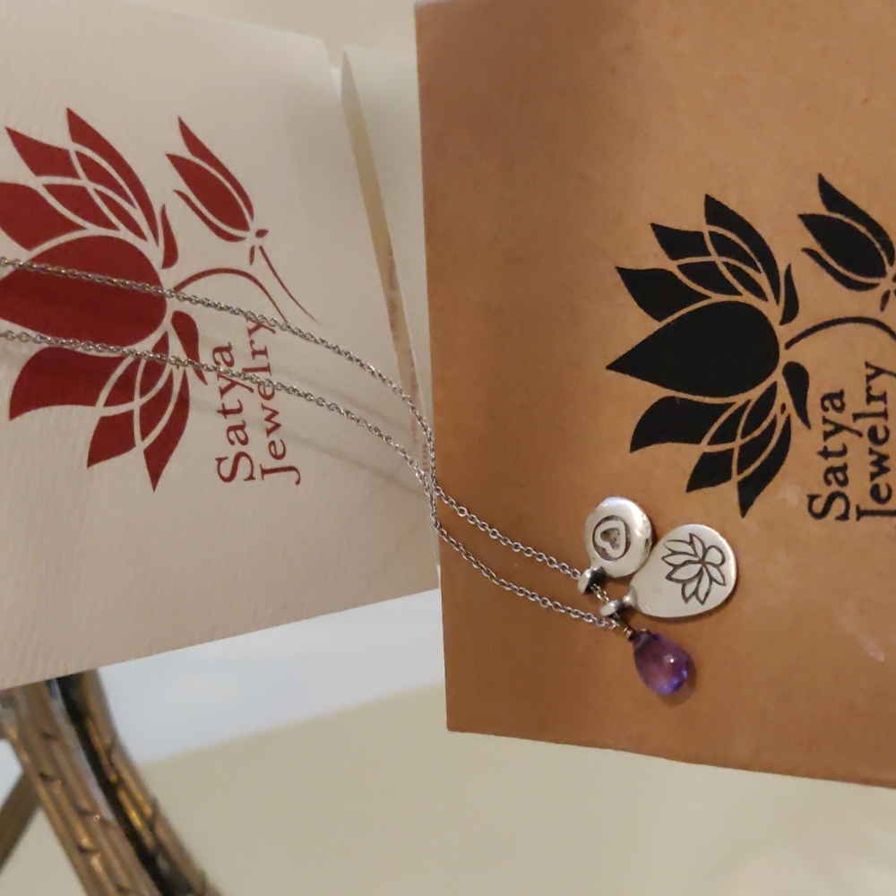 Satya Awaken Necklace triple pendant sterling silver neckllace